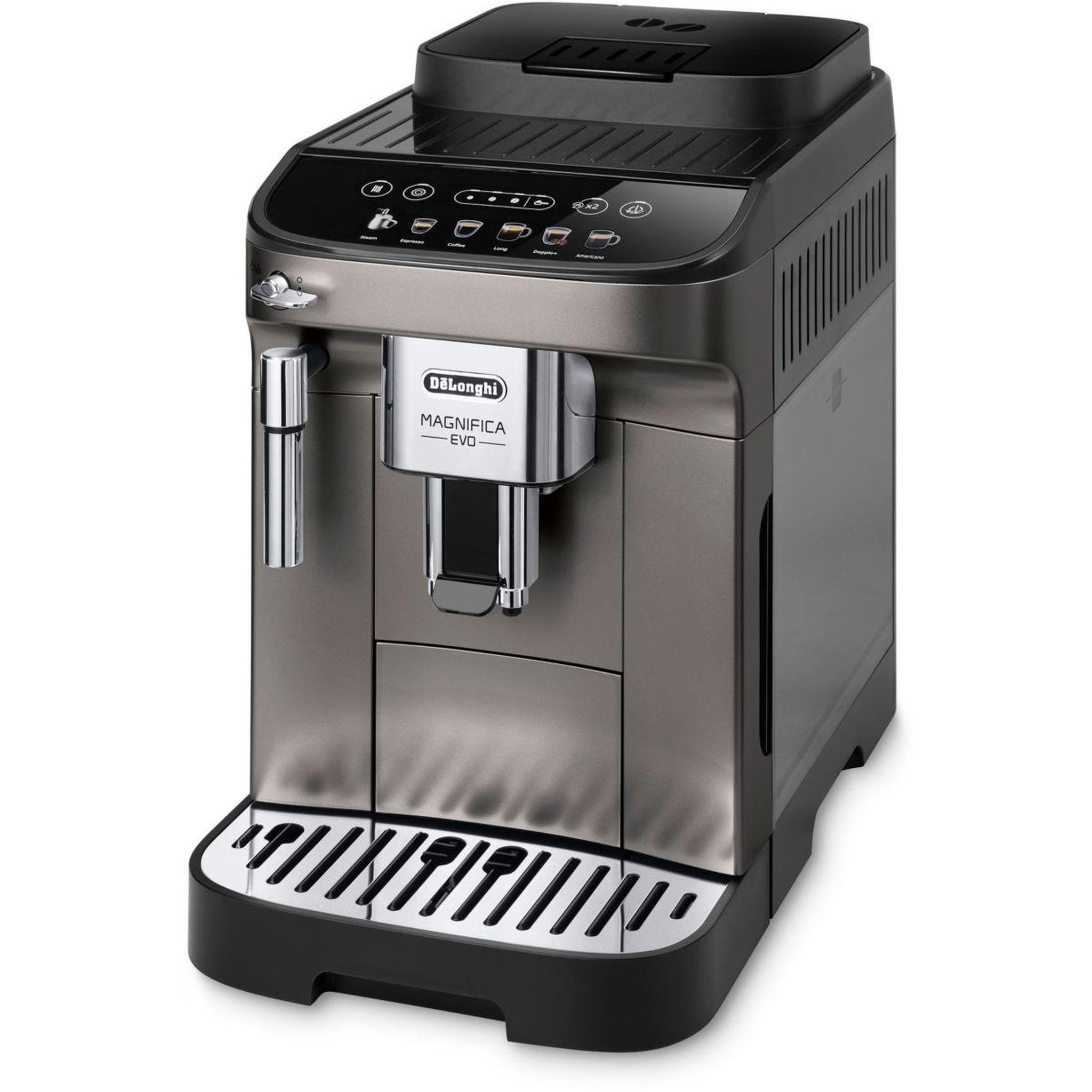 Voir la diapositive 2 : DELONGHI Expresso broyeur magnifica evo feb2942.tb titanium