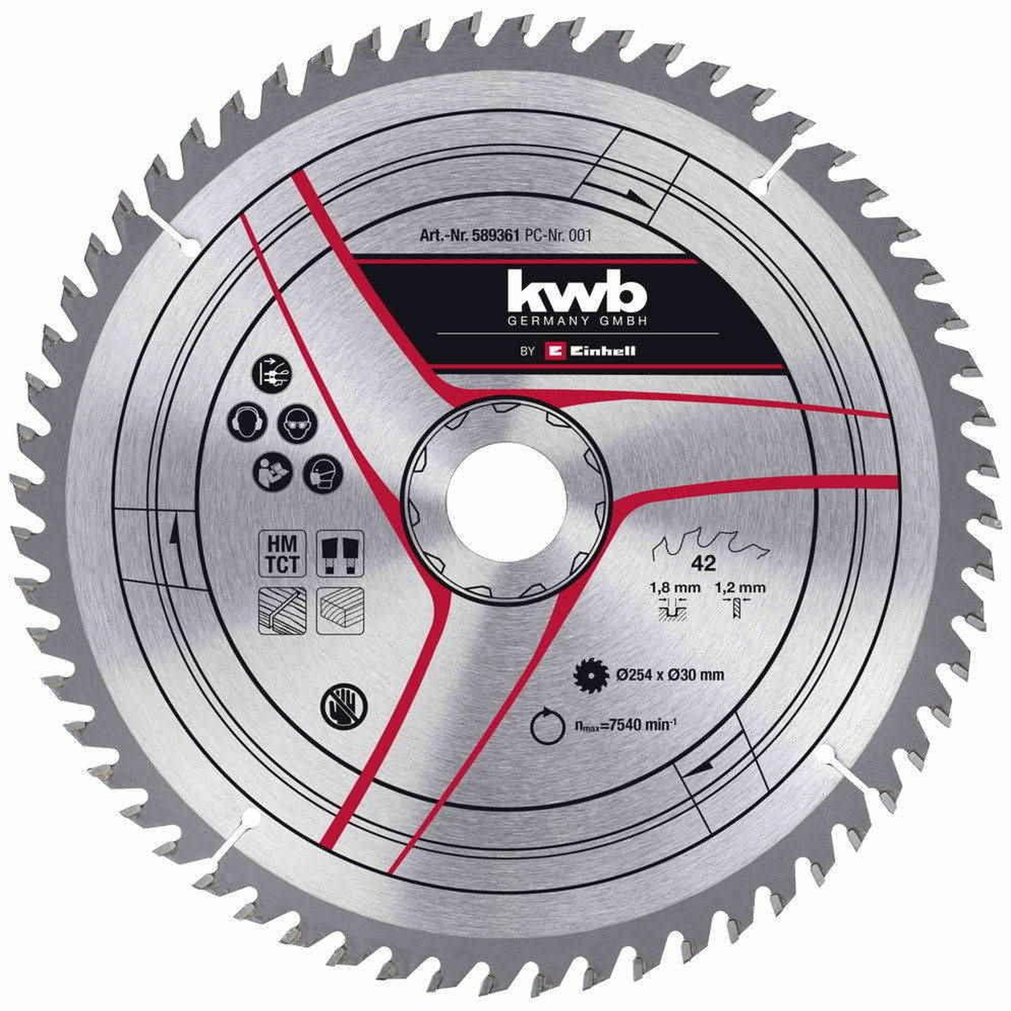 KWB Lame pour scie sur table diamètre 254 mm, 40 dents