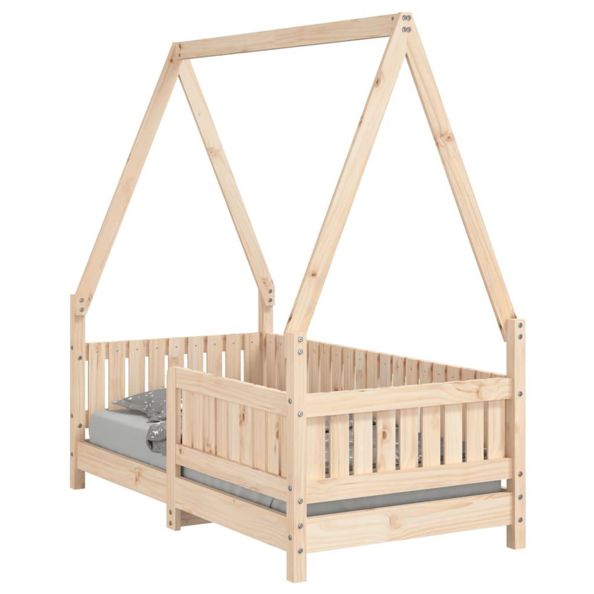 Voir la diapositive 2 : VIDAXL Cadre de lit pour enfant 70x140 cm bois de pin massif