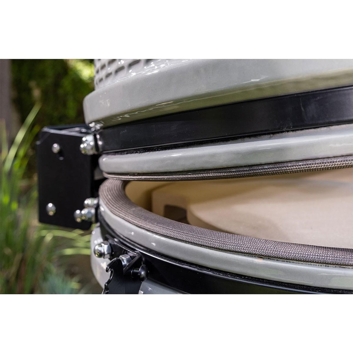 INTEC Barbecue à charbon Kamado Vert Céramique Ø 56cm 22  Grill Exterieur 122.1 x 69.6 x 117.4cm INTEC