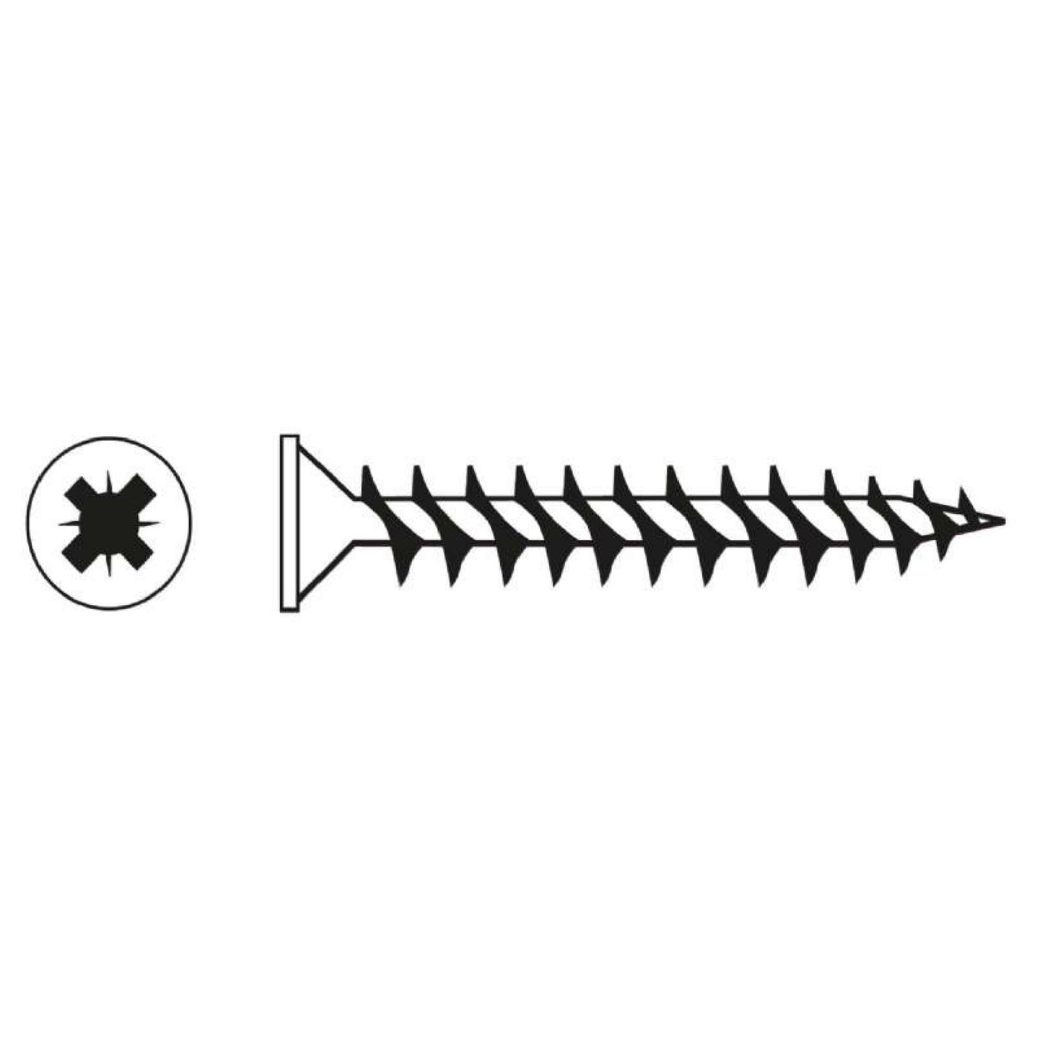 Voir la diapositive 5 :  Vis à bois tête fraisée PZ zinguée Vissal filet total 4x20 mm  x25 vis