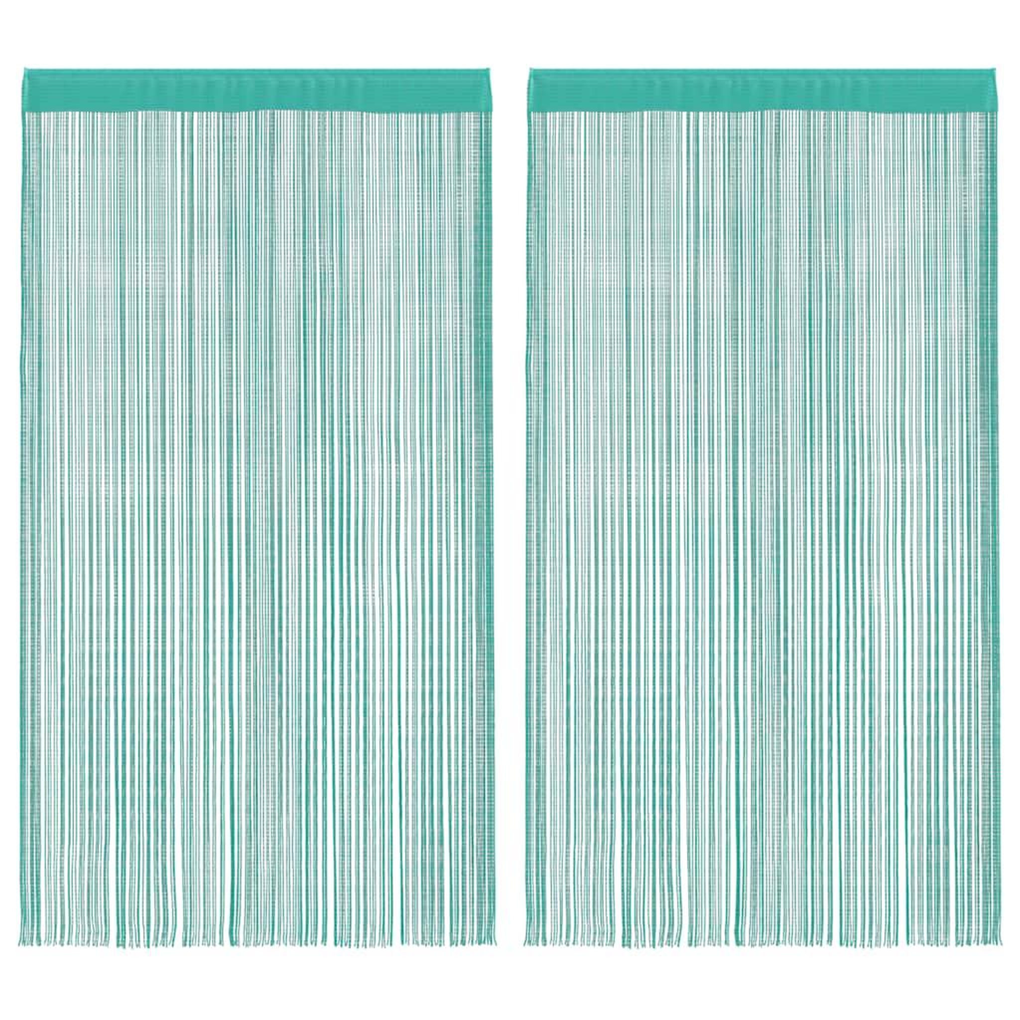 Voir la diapositive 2 : VIDAXL Rideau en fils 2 pcs 140 x 250 cm turquoise