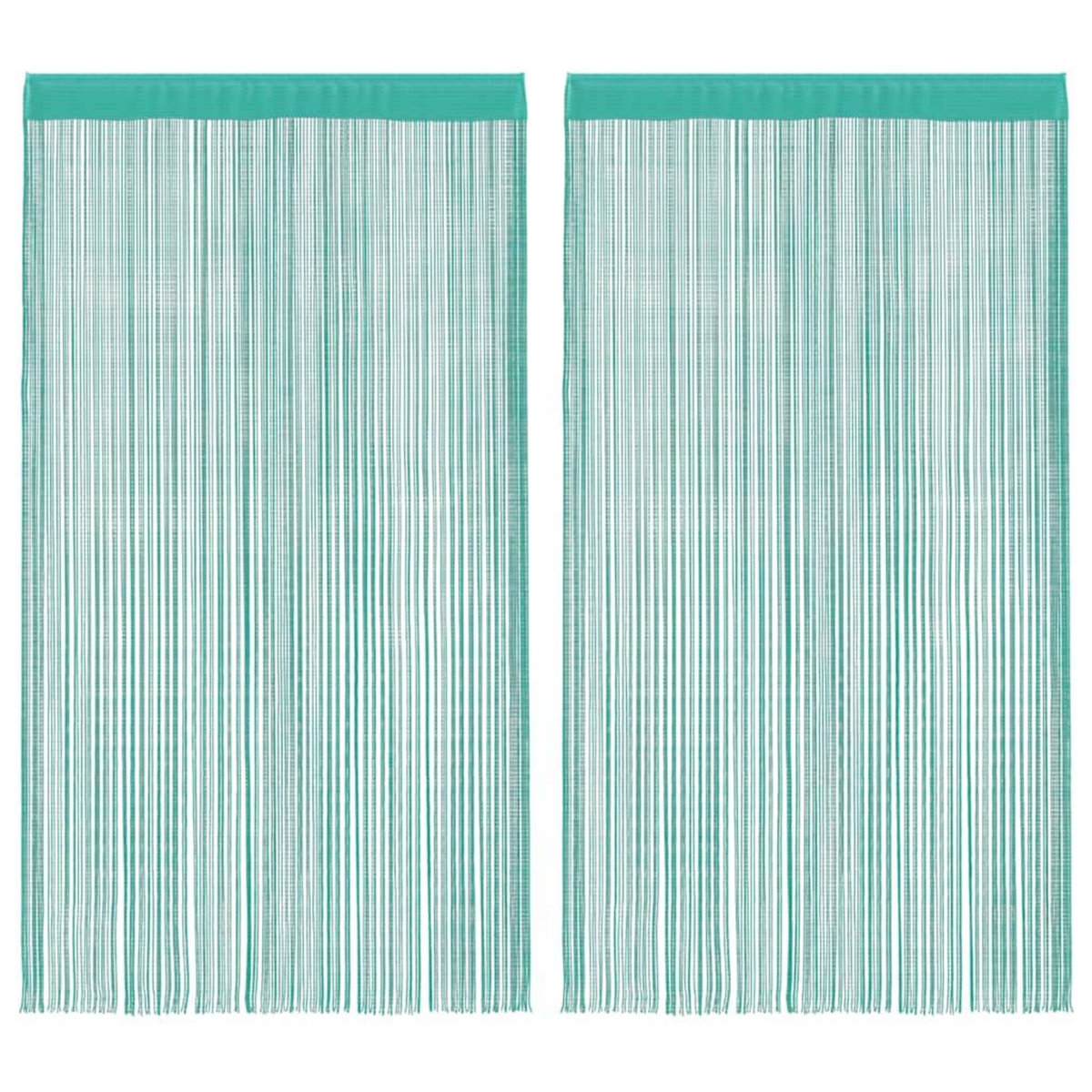 VIDAXL Rideau en fils 2 pcs 140 x 250 cm turquoise