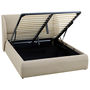 Voir la diapositive 2 : BEST MOBILIER Florina - lit coffre - 180x200 cm - sommier inclus - en tissu