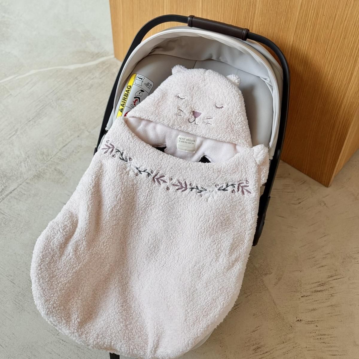 Petit Béguin Nid d'ange en sherpa Matcha