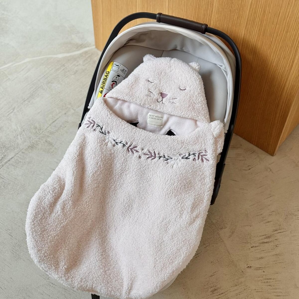 Petit Béguin Nid d'ange en sherpa Matcha