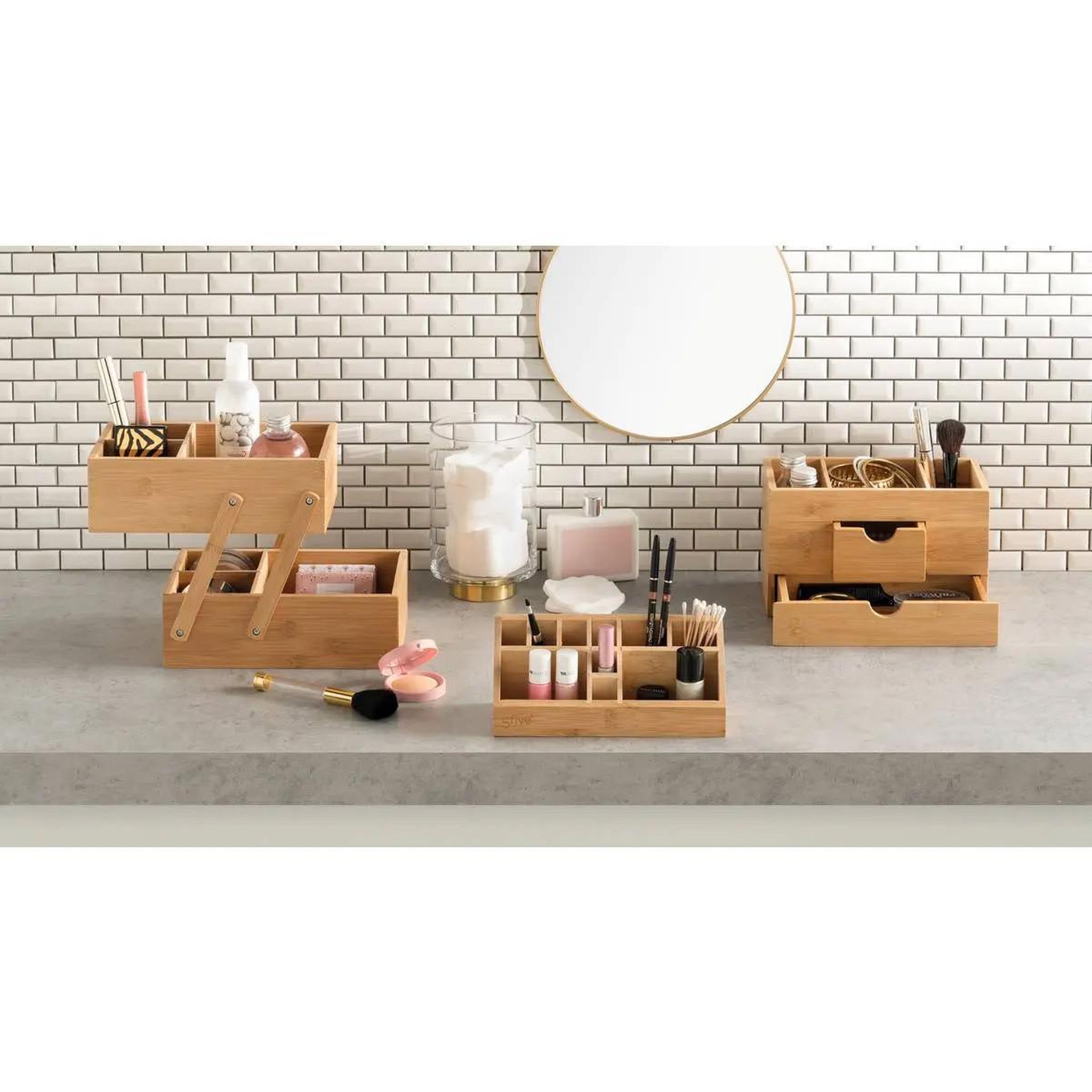 Voir la diapositive 3 : FIVE Organiseur 2 étages bambou  natureo  38cm naturel