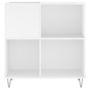 Voir la diapositive 4 : VIDAXL Armoire a disques blanc brillant 84,5x38x89cm bois d'ingenierie