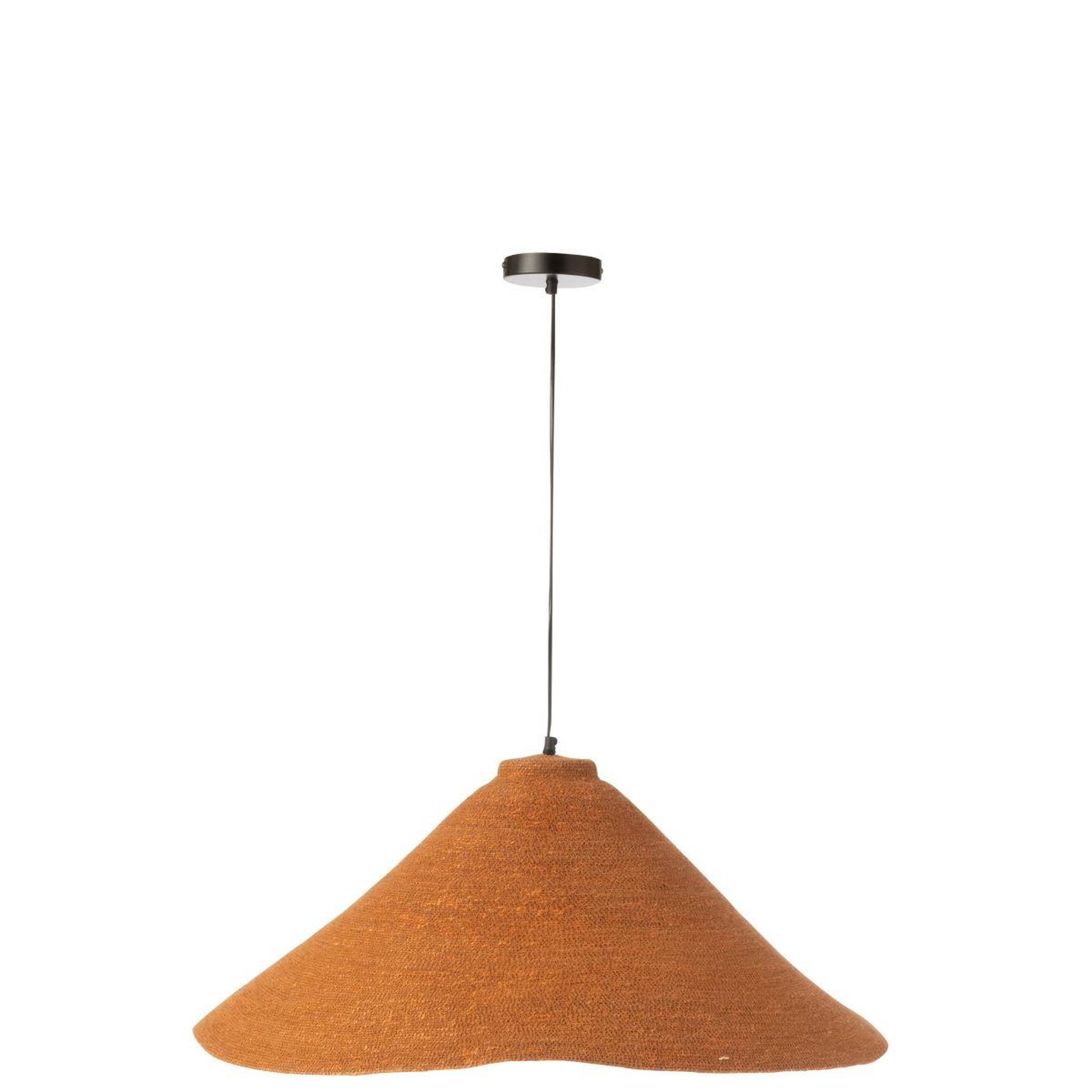 Voir la diapositive 2 : J-LINE Lampe Suspension en Jonc de Mer  Angelique  82cm Rouille