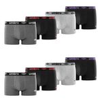 UMBRO Lot de 8 Boxers coton homme Uni. Coloris disponibles : Noir
