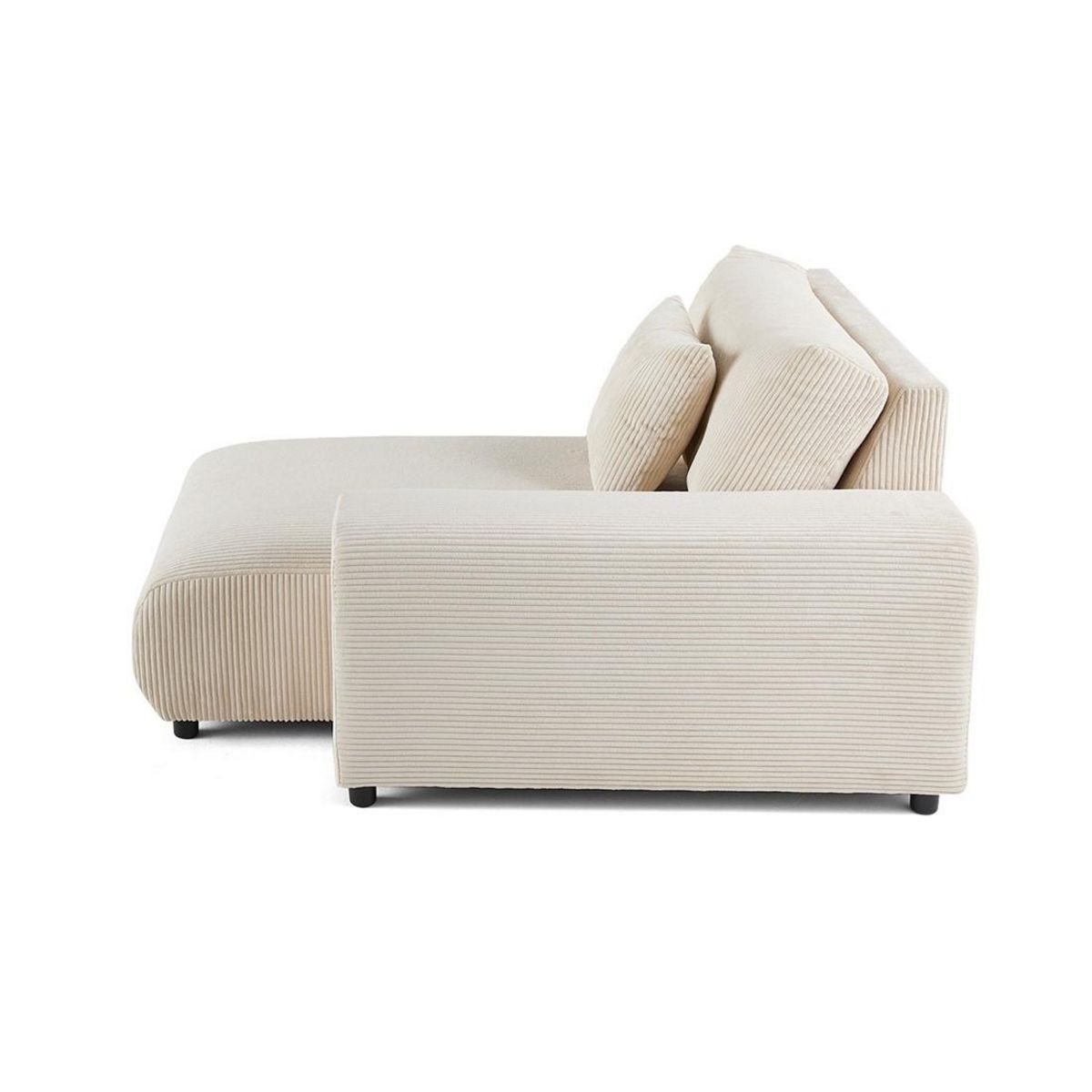 LISA DESIGN Garance - module d'assise méridienne droit - en velours côtelé