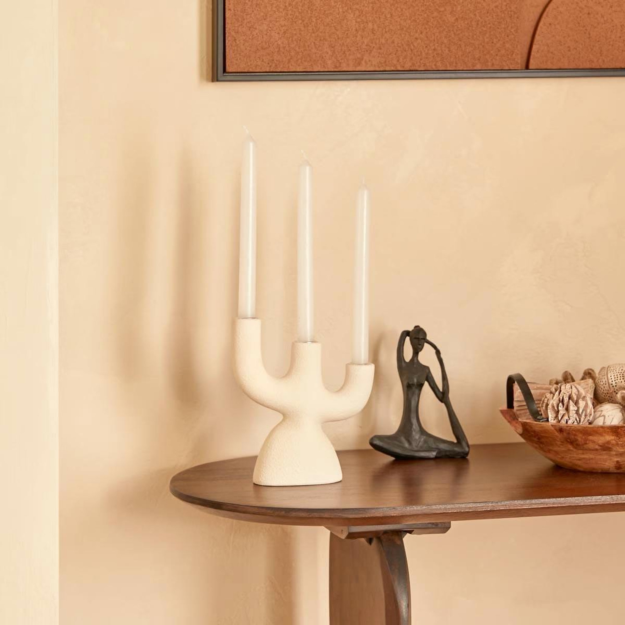 Voir la diapositive 3 : ATMOSPHERA Chandelier déco en dolomite  wonj  20cm blanc