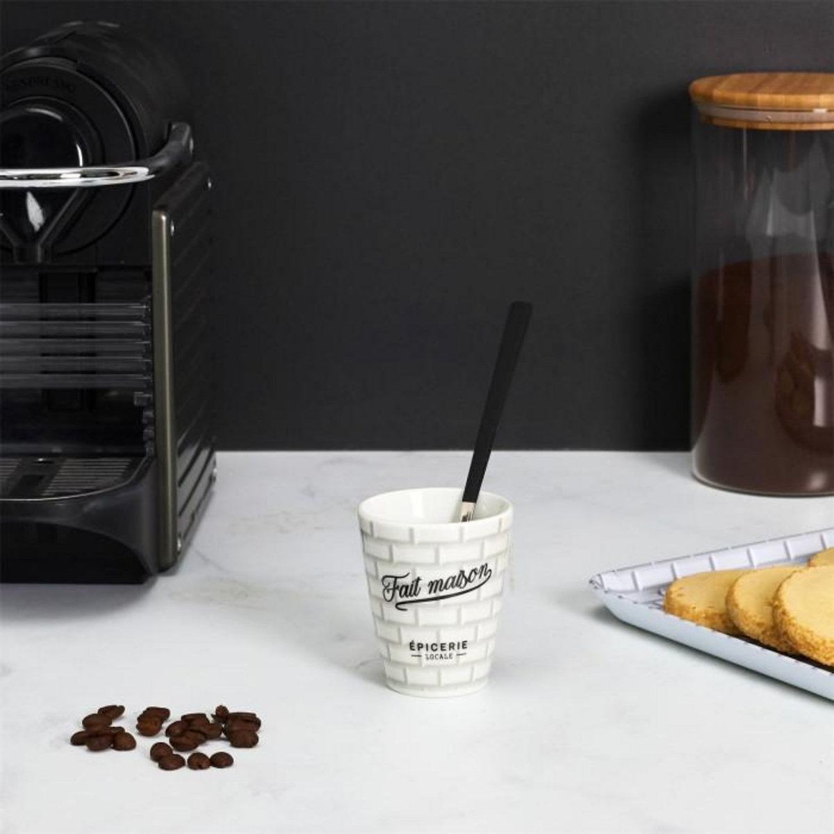 Paris Prix Lot de 6 Tasses à Café  Brooklyn  7cl Blanc