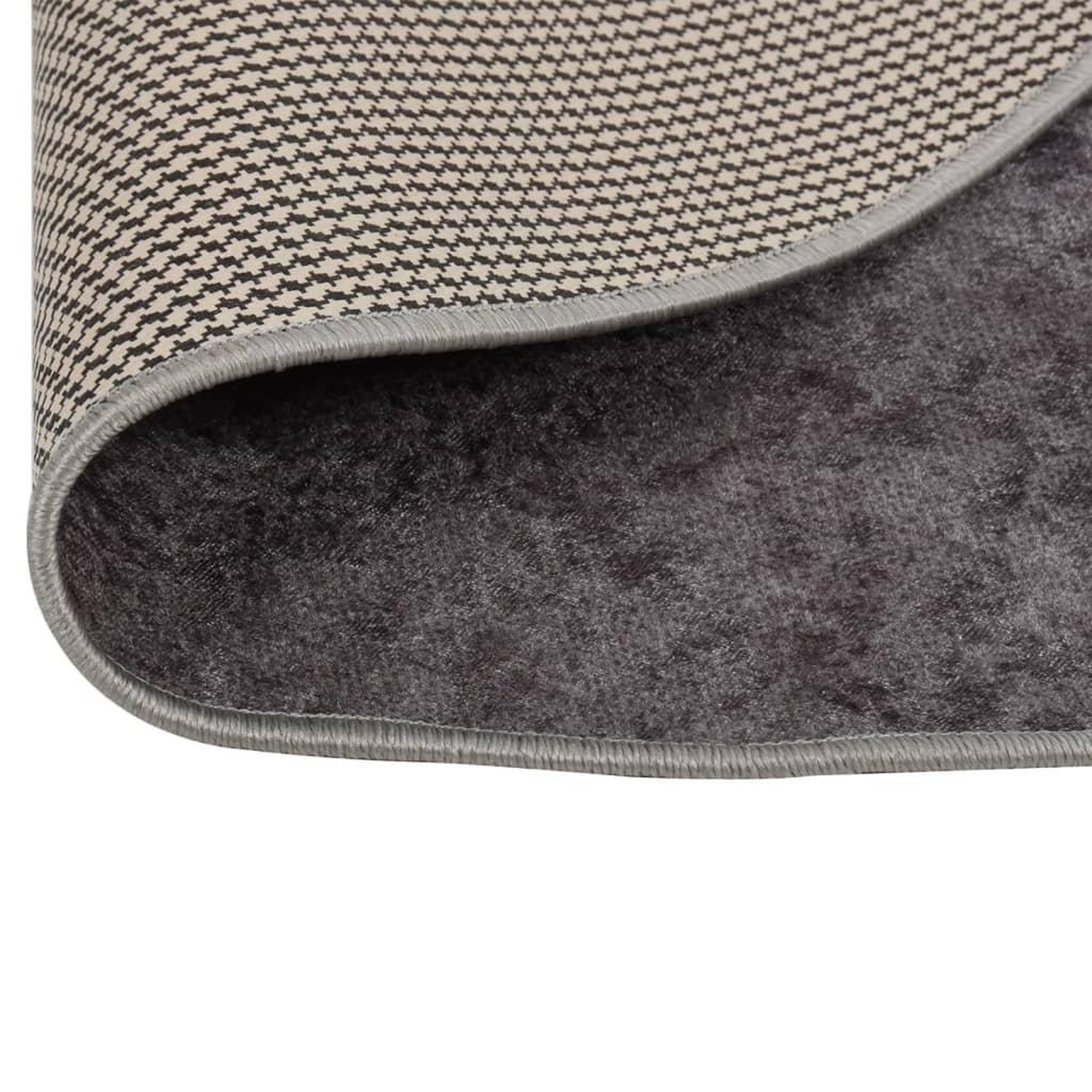 Voir la diapositive 2 : VIDAXL Tapis lavable antiderapant φ120 cm gris
