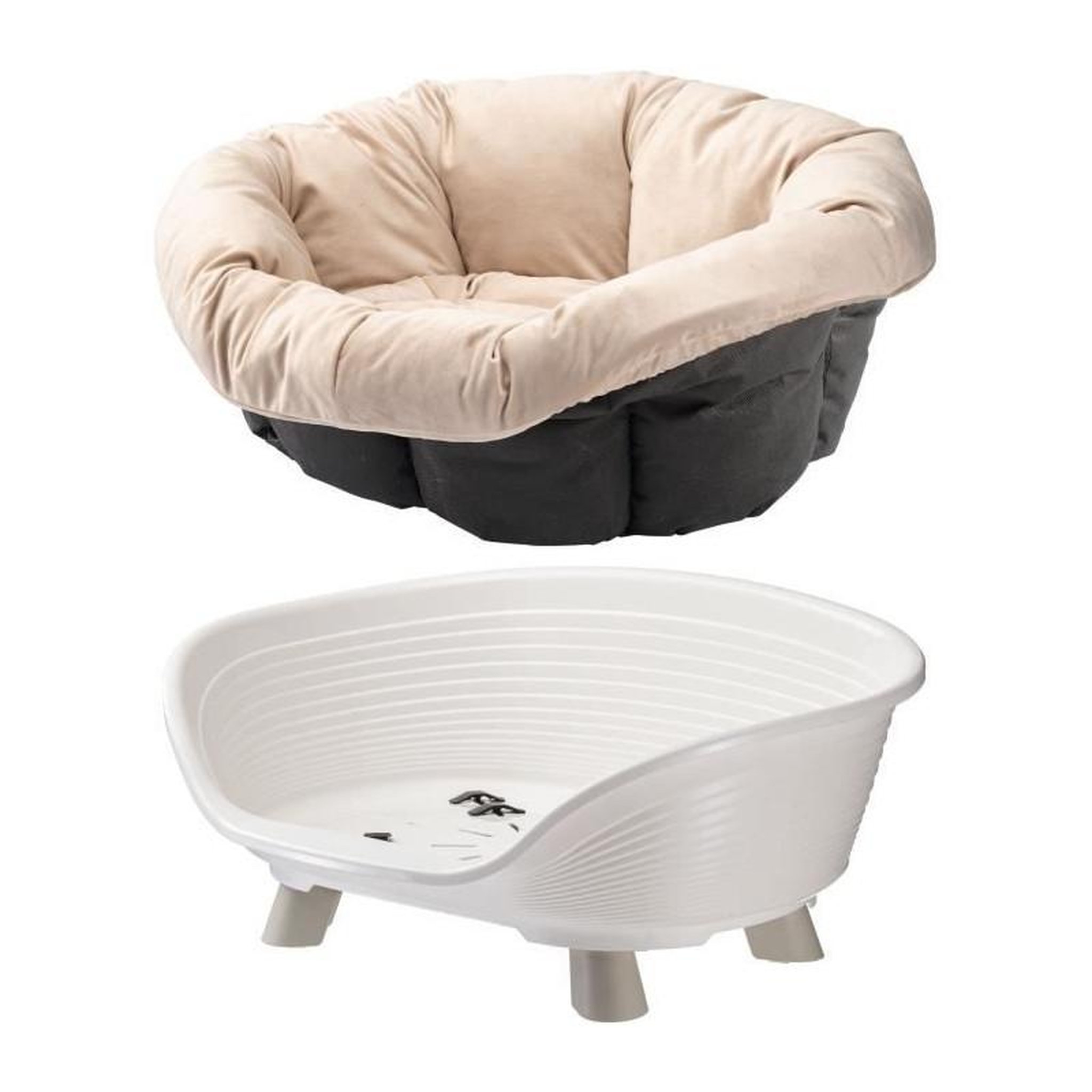 Voir la diapositive 2 : Ferplast Corbeille - FERPLAST - SOFA THRONE 4 - Avec coussin - Blanc
