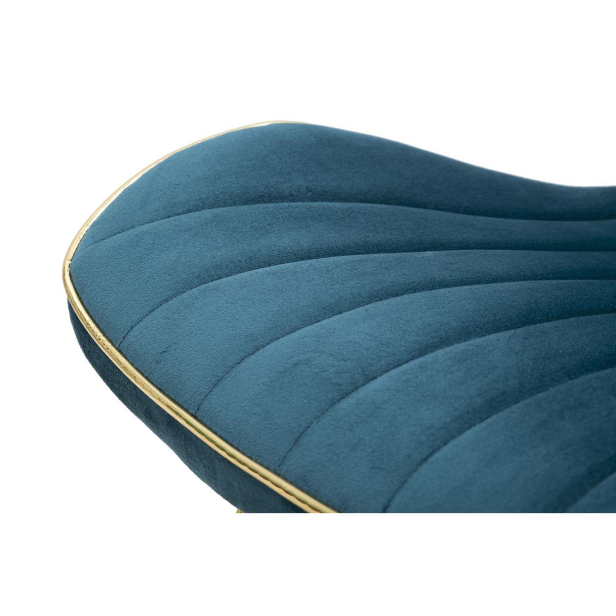 Voir la diapositive 5 : Paris Prix Lot de 2 chaises en tissu  paris  77cm bleu & or