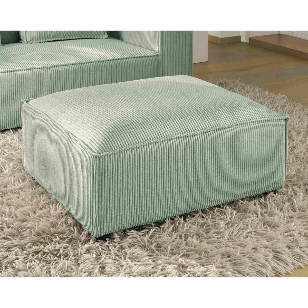 LISA DESIGN Stella - pouf en velours côtelé - style contemporain