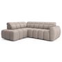 Voir la diapositive 5 : BEST MOBILIER Basile - canapé d'angle gauche 4 places assise extensible électrique avec coffre en tissu texturé