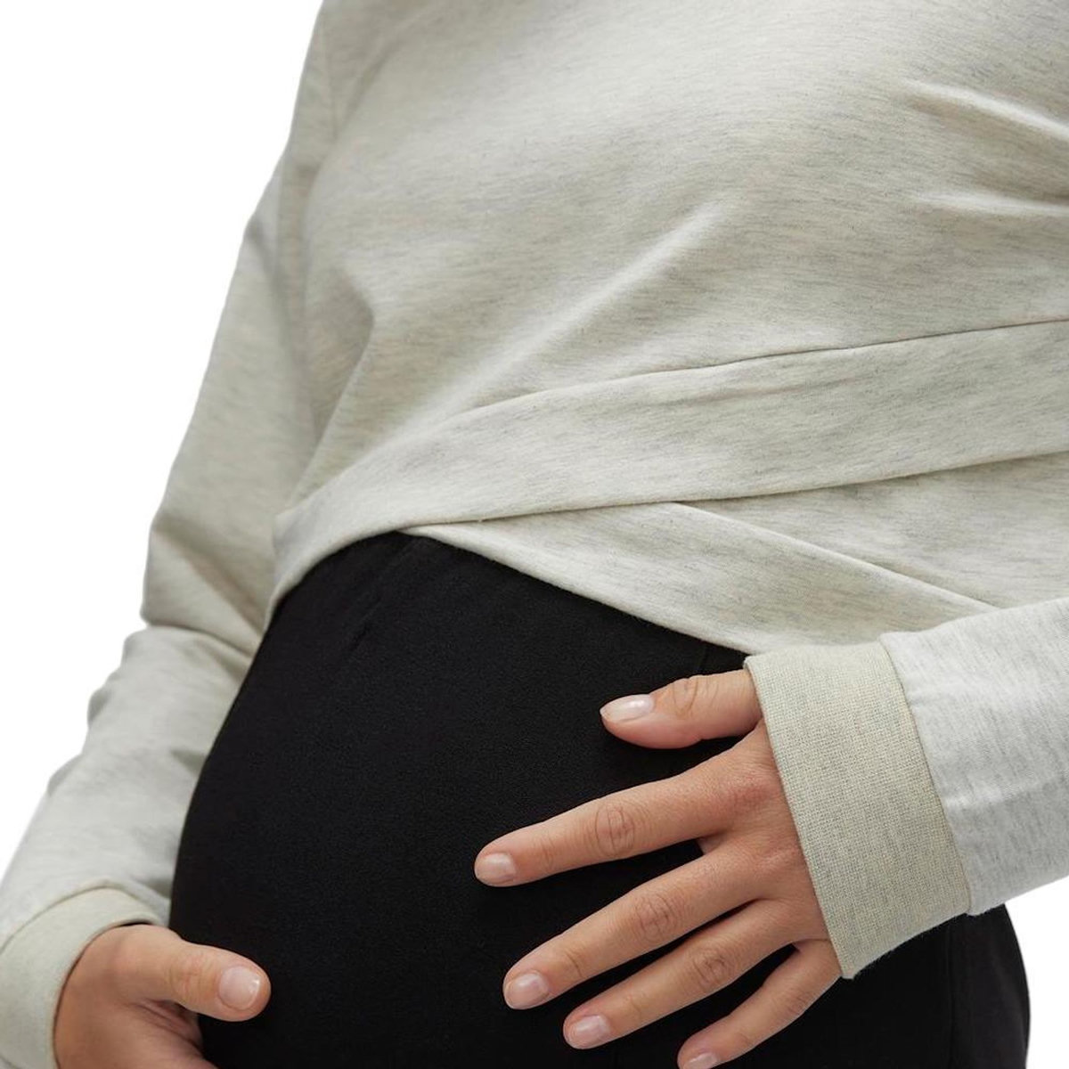 MAMALICIOUS T shirt Manches Longues  Chiné Femme Mamalicious Jose