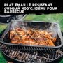 Voir la diapositive 4 : FM PROFESSIONAL Lot de 2 plats à four en acier émaillé 40 x 34 cm FM Professional Barbecue