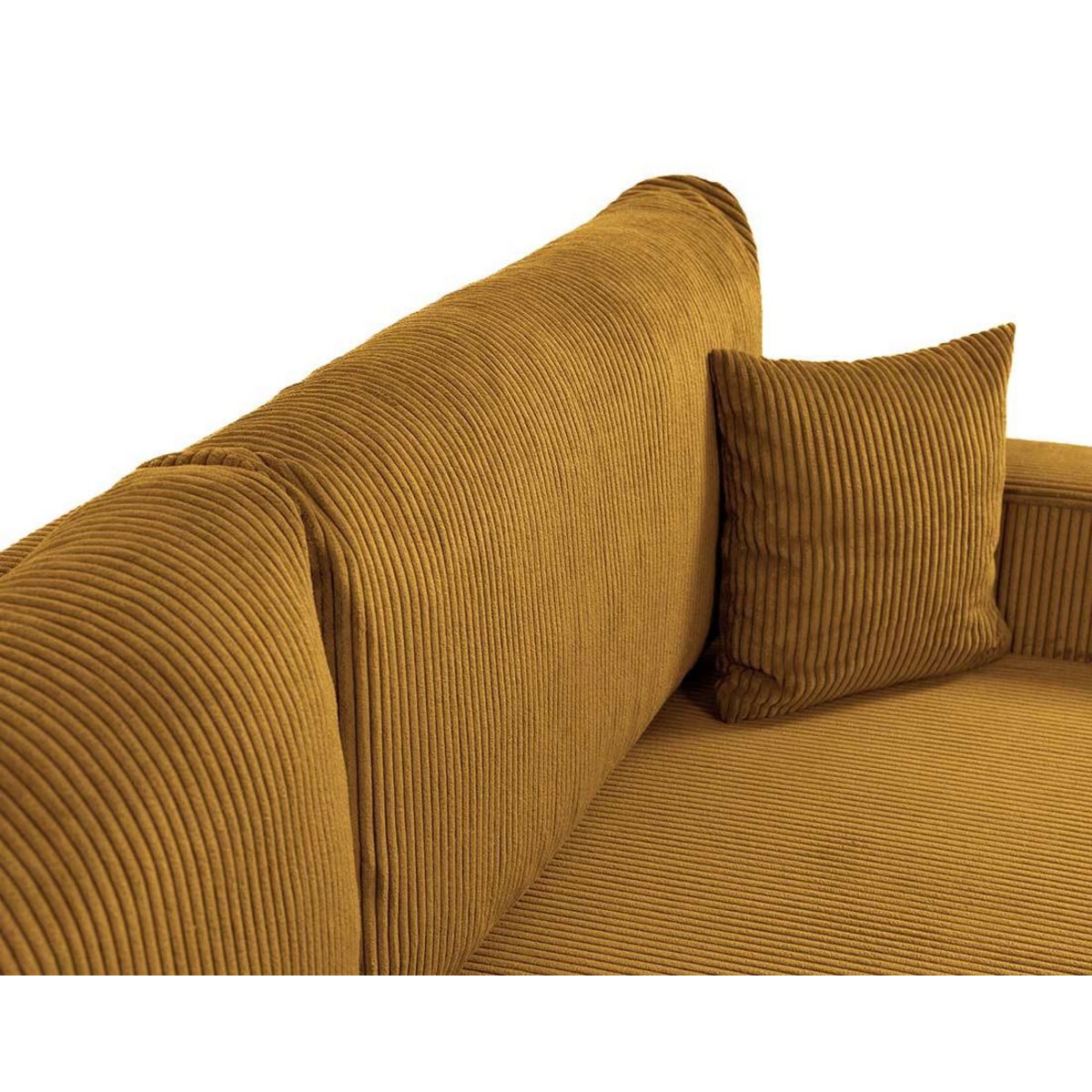 BEST MOBILIER Artemisa - canapé droit 3 places convertible avec coffre en velours côtelé