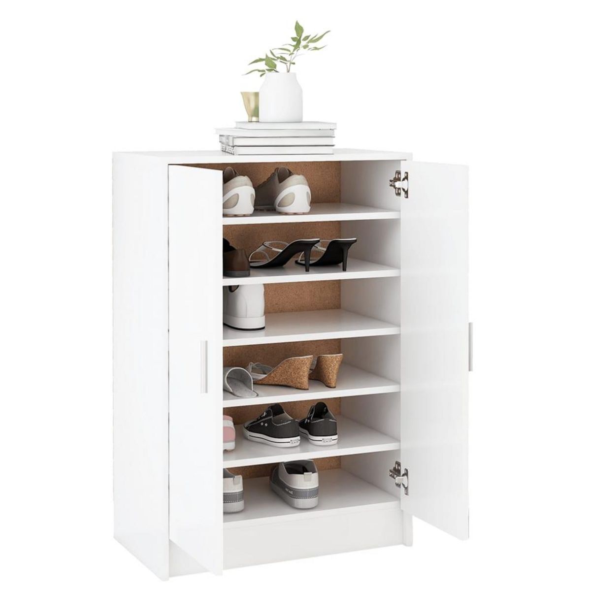 VIDAXL Armoire a chaussures Blanc 60x35x92 cm Bois d'ingenierie
