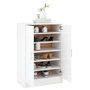 Voir la diapositive 4 : VIDAXL Armoire a chaussures Blanc 60x35x92 cm Bois d'ingenierie