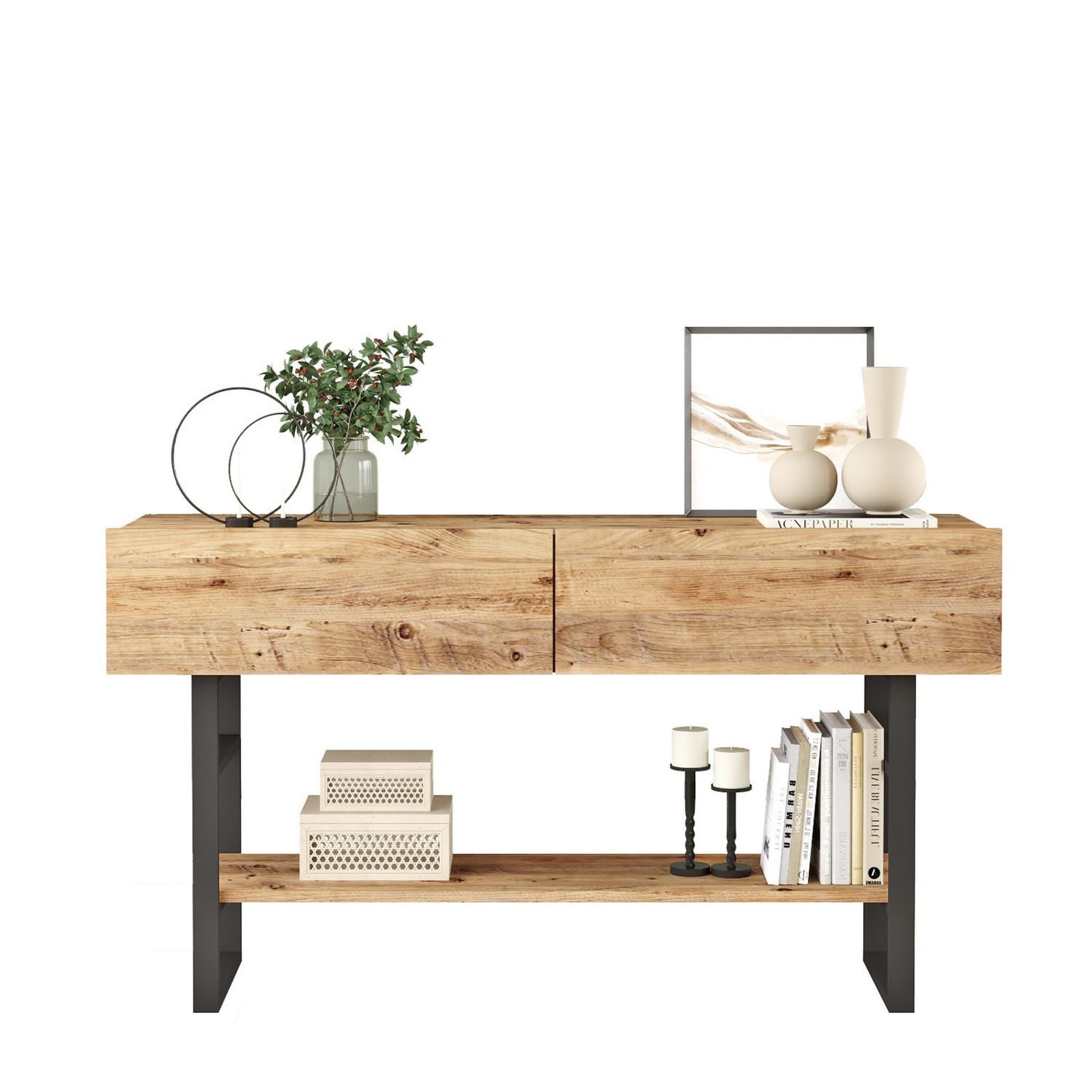 Habitat et Jardin Console en bois  ml23  - 138 x 43 x 75 cm - beige