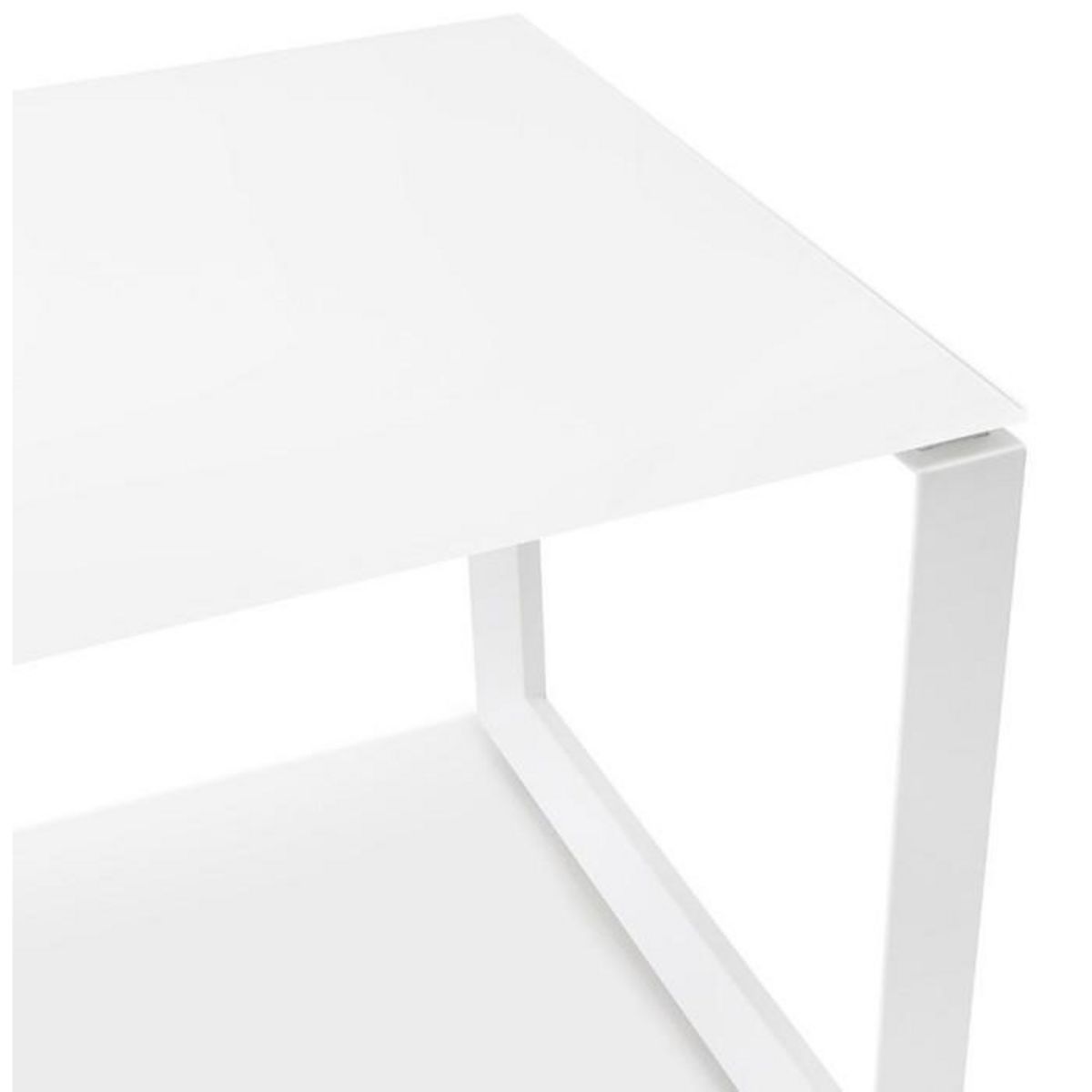 Paris Prix Bureau Design en Verre  Abigano  160cm Blanc