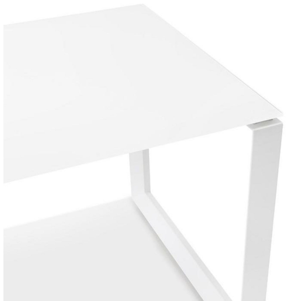 Paris Prix Bureau Design en Verre  Abigano  160cm Blanc