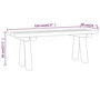 Voir la diapositive 6 : VIDAXL Banc de jardin 110 cm bois de pin massif impregne