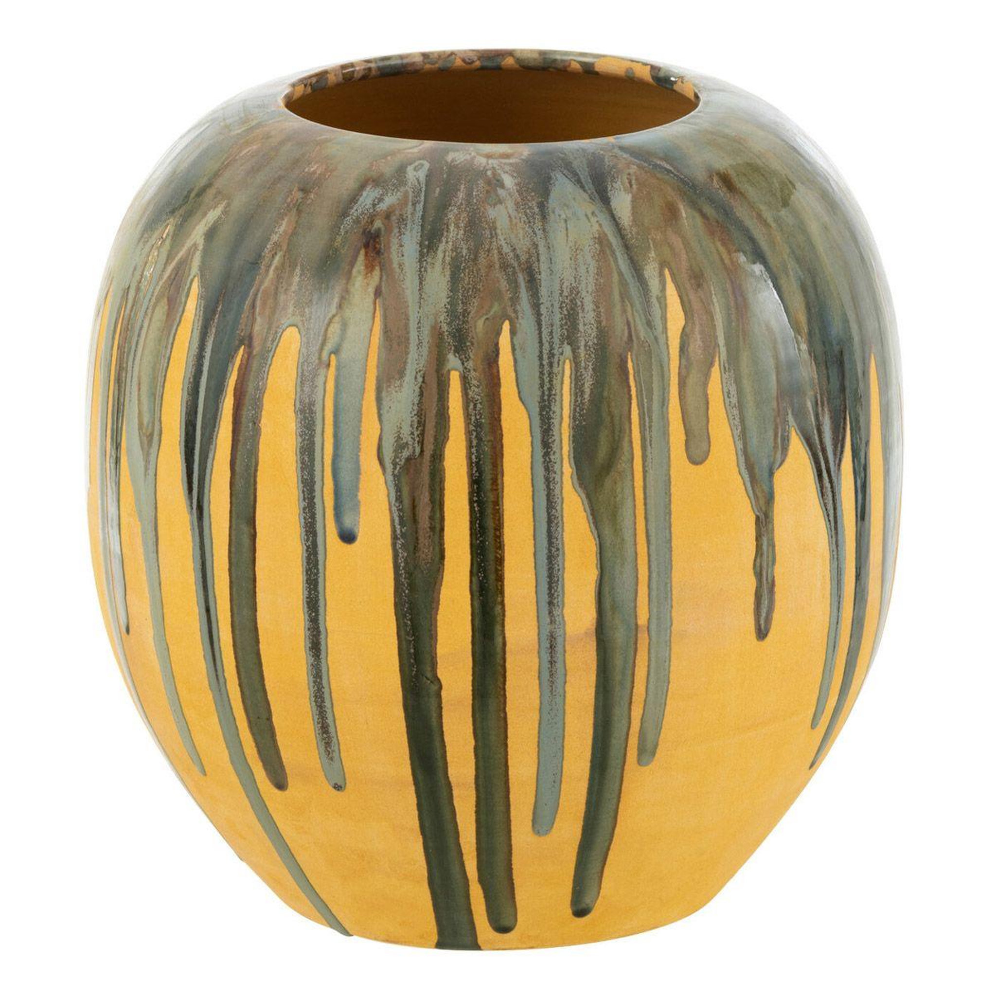 J-LINE Cache-Pot en Céramique  Peinture  30cm Multicolore