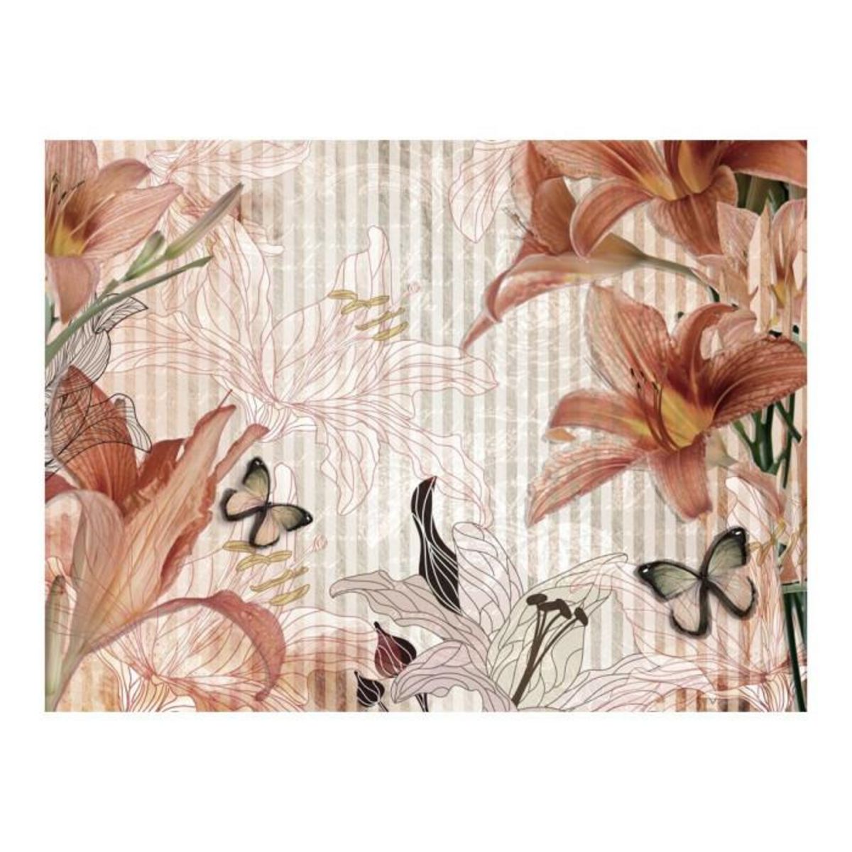 Paris Prix Papier Peint  Fleurs & Papillons