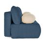 Voir la diapositive 6 : BEST MOBILIER Marvin - canapé 3 places convertible et coffre en fausse fourrure côtelée avec 2 coussins boule inclus