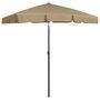 Voir la diapositive 2 : VIDAXL Parasol de plage taupe 180x120 cm