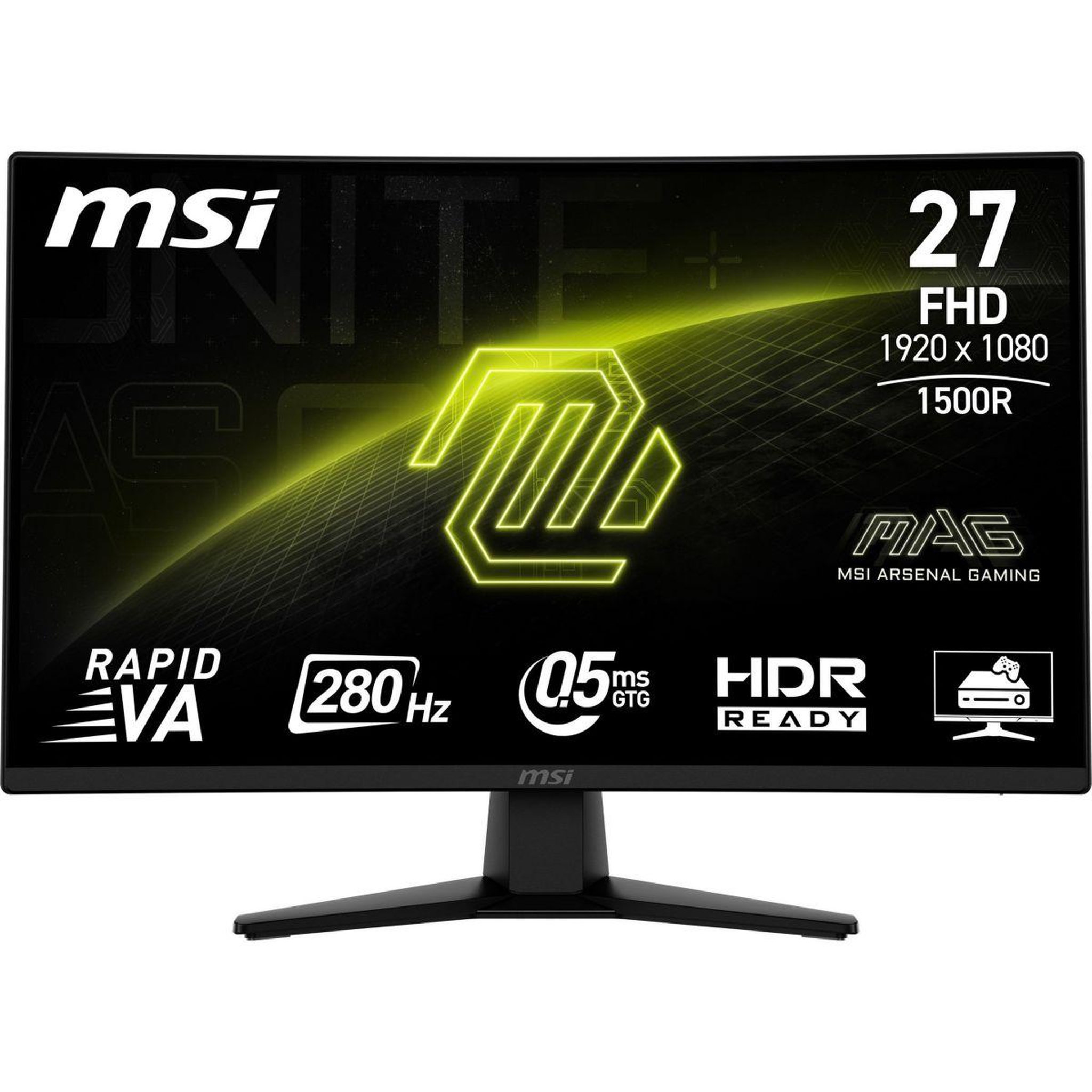 Voir la diapositive 2 : MSI Ecran PC Gamer MAG 274CXF 27  Incurvé 1500R Full HD 280Hz Fast VA HDR10 Adaptive-Sync