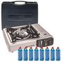 Voir la diapositive 2 : Kemper Réchaud à gaz 2200W + 8 cartouches de gaz KEMPER
