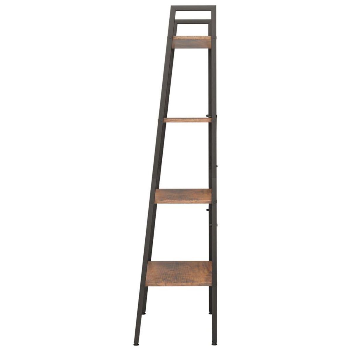 VIDAXL Etagere sur pied 4 niveaux Marron fonce et noir 56x35x140 cm