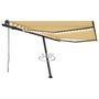 Voir la diapositive 1 : VIDAXL Auvent automatique capteur de vent LED 450x350cm Jaune et blanc