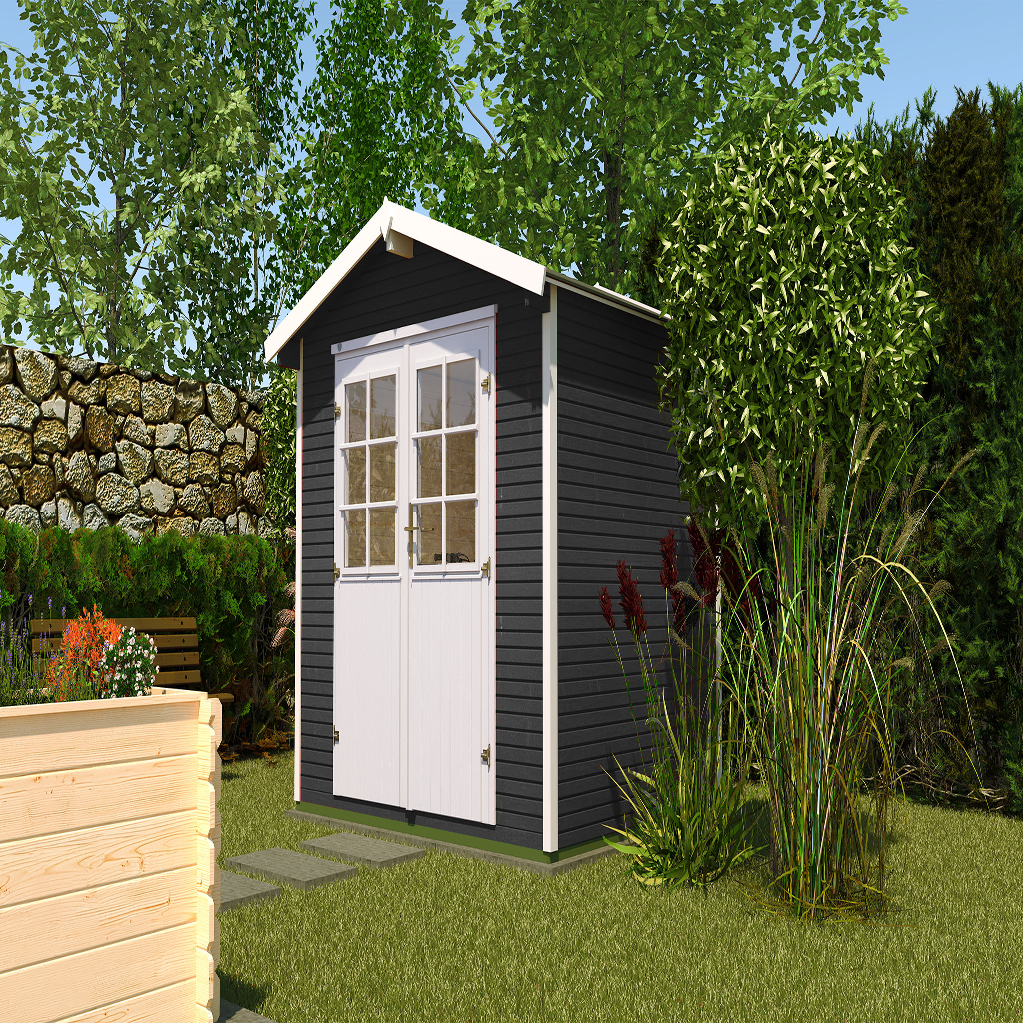 Voir la diapositive 1 : WEKA Abri de jardin bois- 4,68m²