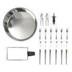 Paris Prix Plateau de Service Fruits de Mer  22 Accessoires  40cm Argent