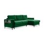 Voir la diapositive 6 : BEST MOBILIER Lilly - canapé d'angle droit - 4 places - convertible avec coffre - en velours