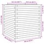 Voir la diapositive 6 : VIDAXL Jardiniere blanc 60x60x68,5 cm bois de pin massif