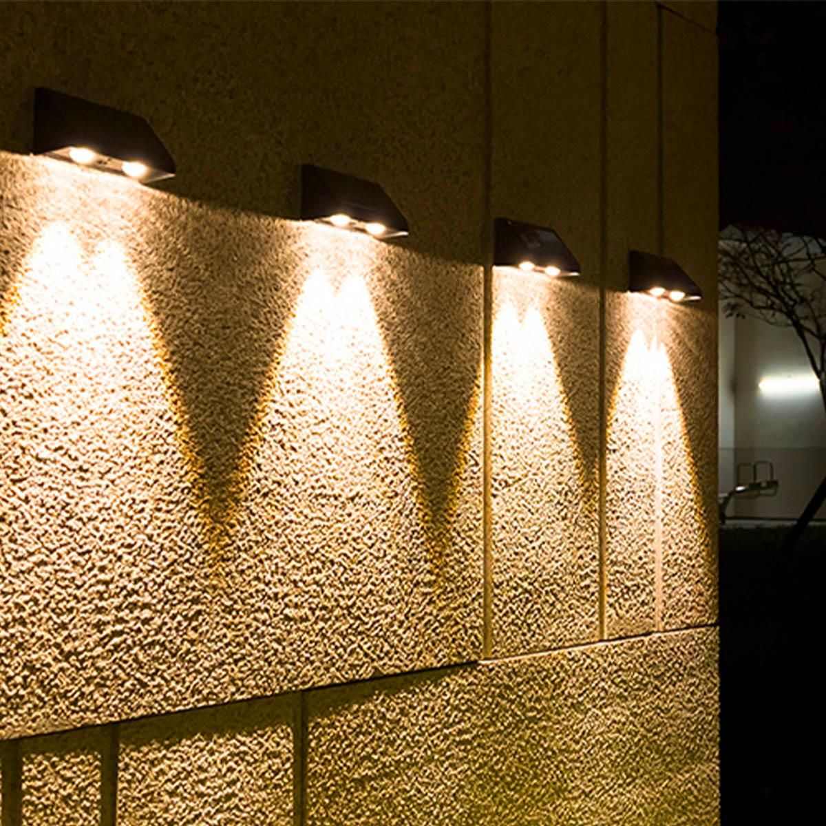 Lumisky Lot de 4 lampes murales solaires KYLA Noir Plastique H6cm