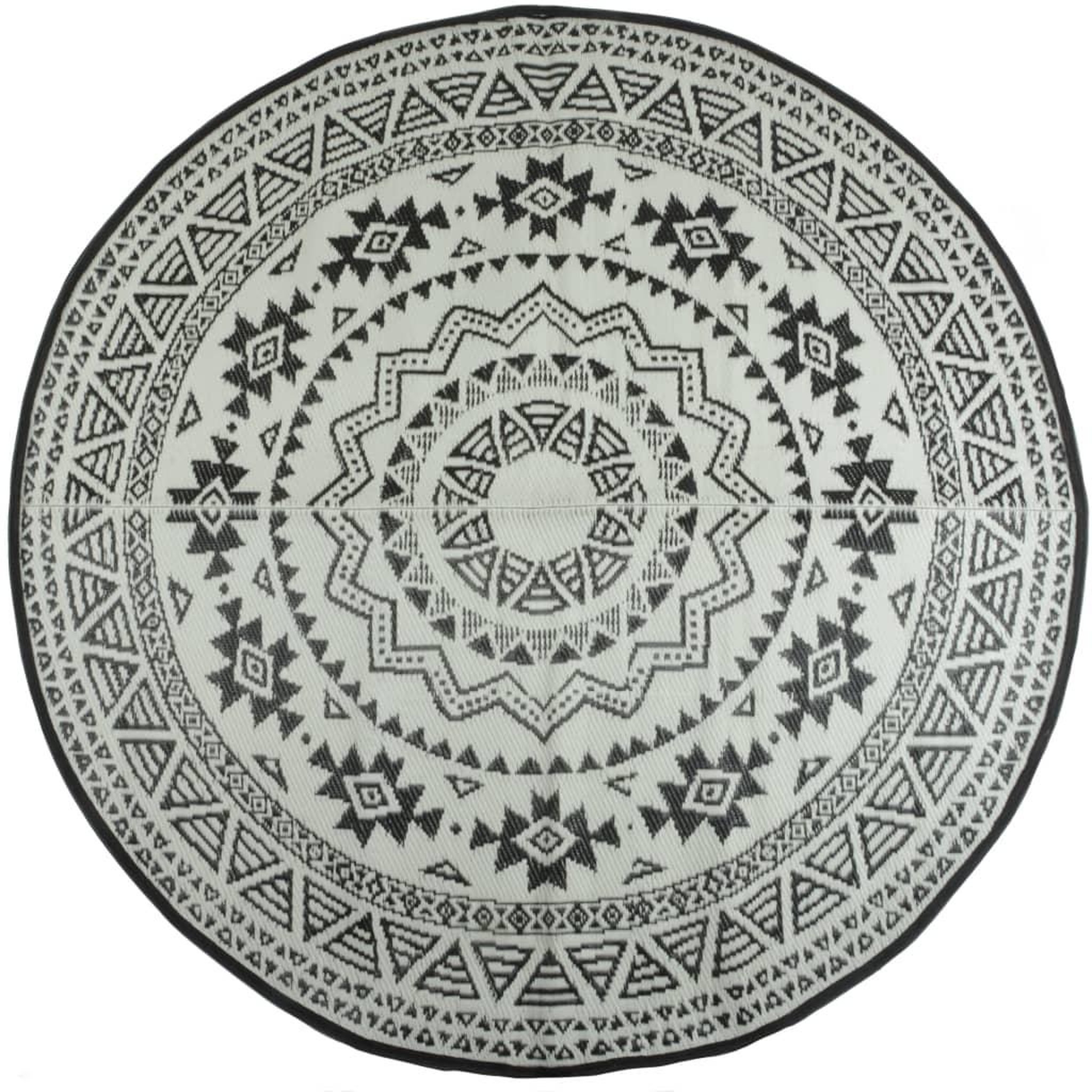 Voir la diapositive 4 : ESSCHERT DESIGN Esschert Design Tapis d'exterieur 180 cm Noir et blanc OC18