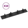 Voir la diapositive 1 : VIDAXL Embouts de terrasse 10 pcs Noir Plastique