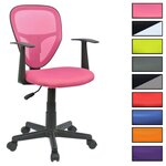 IDIMEX Chaise de bureau pour enfant STUDIO. Coloris disponibles : Bleu, Rose, Vert, Orange, Gris, Violet