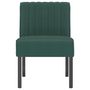Voir la diapositive 3 : VIDAXL Fauteuil sans accoudoirs vert fonce velours