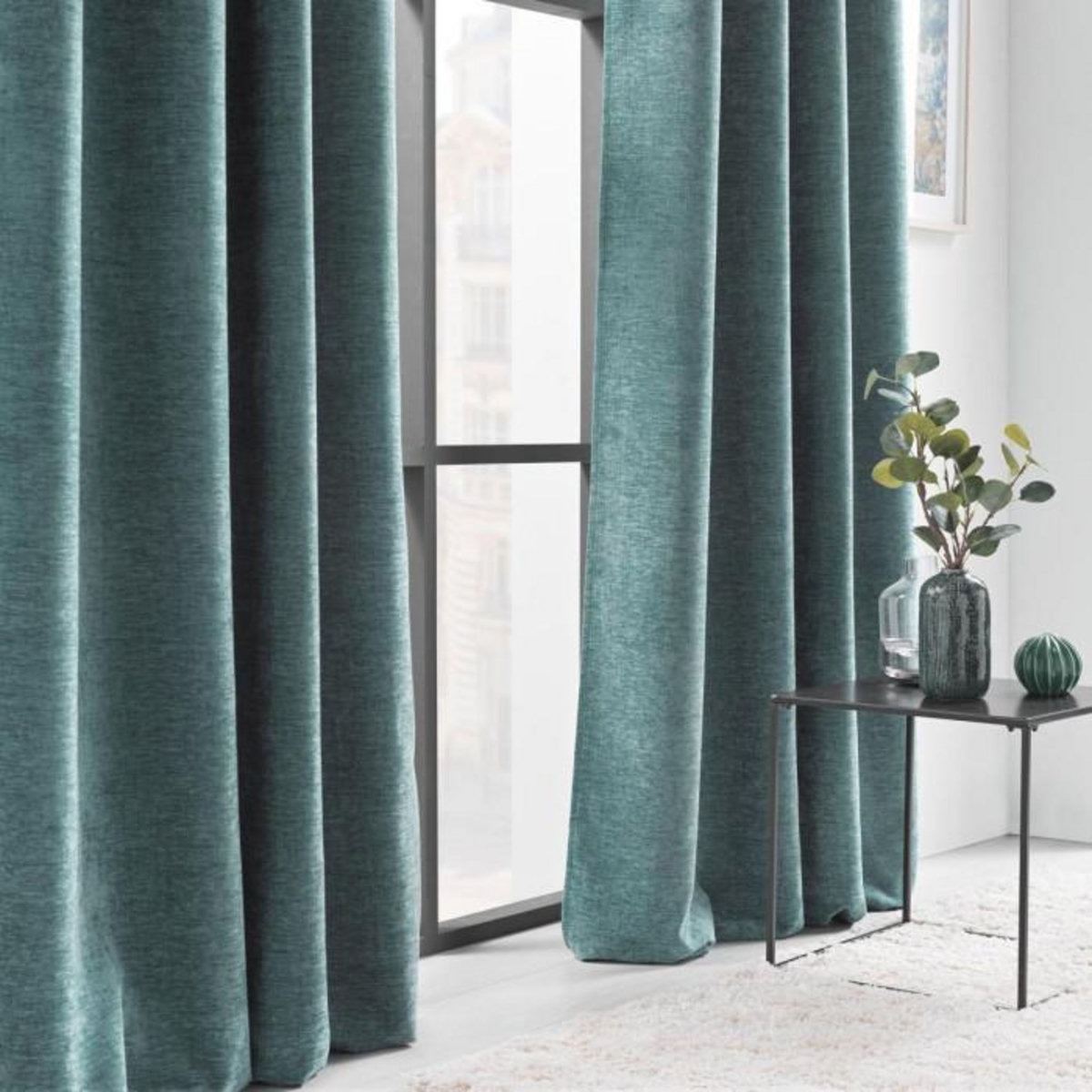 Paris Prix Rideau à Œillets en Velours  Verra  140x260cm Sauge