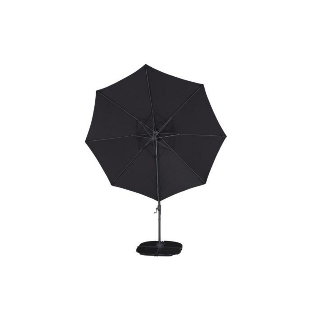 Paris Prix Parasol Déporté Rotatif  Leeds  294cm Noir
